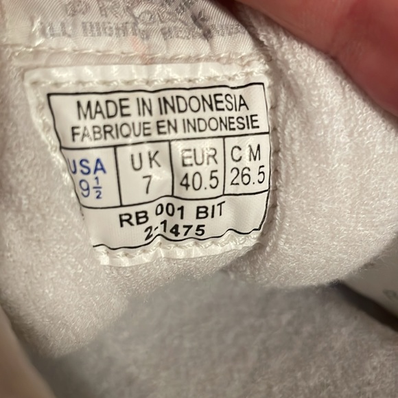 Reebok Womens Princess Shoe Size 9.5 White Lace Up, Synthetic Leather Upper NEW - Picture 12 of 14